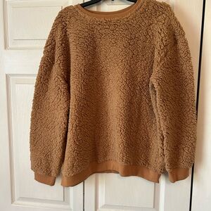 Easel Warm Tan Sherpa Sweater
